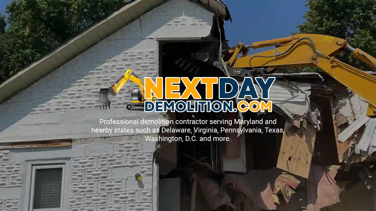 Next Day Demolition Company serving Cavetown, Maryland