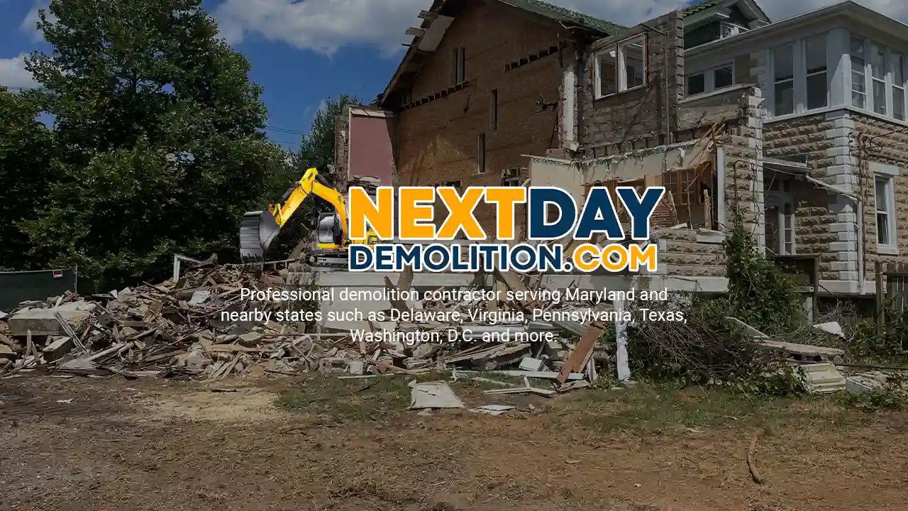 Next Day Demolition Company serving Cecil County, Maryland