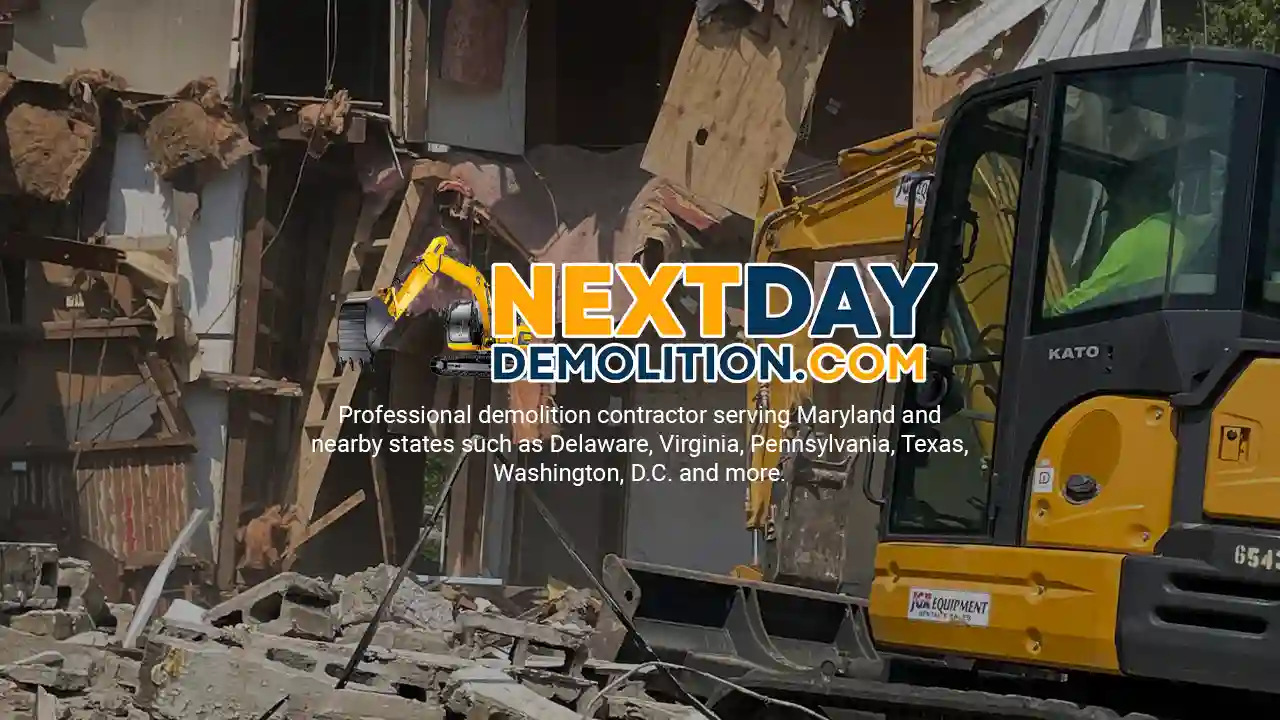 Next Day Demolition Company serving a homeowners in Cumberland, Maryland.
