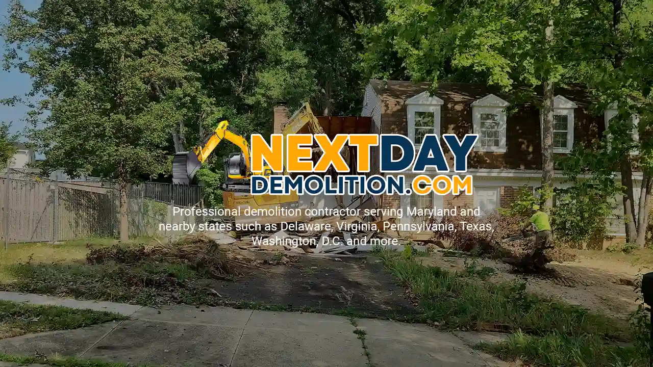 Next Day Demolition Company in Grantsville, Maryland.