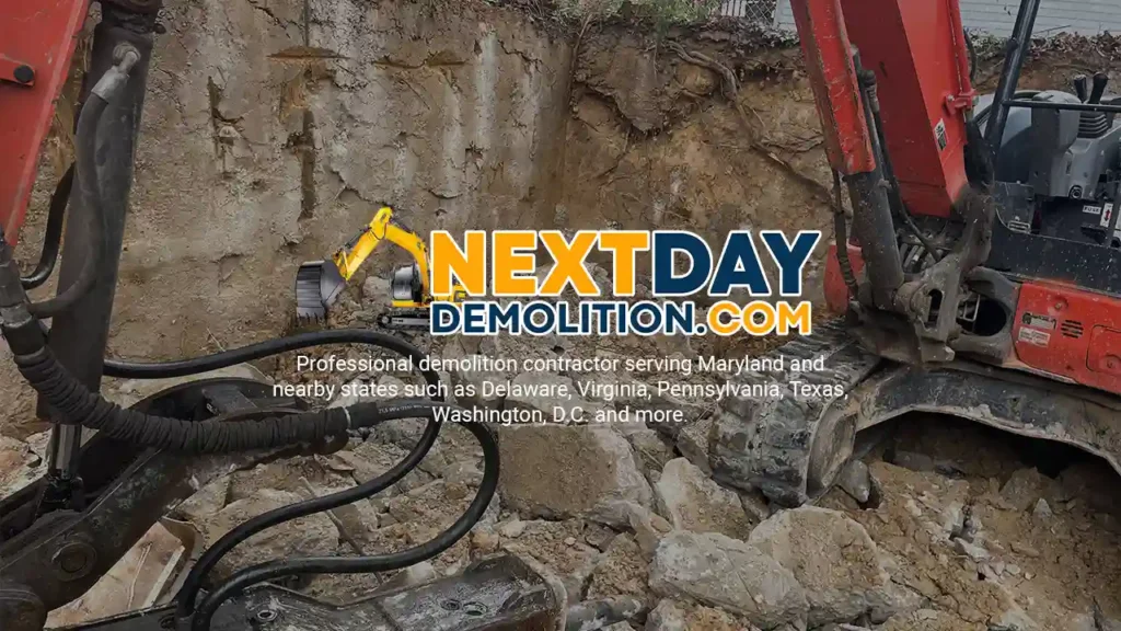 Demolition Company and Contractor in %customfield(geo-page-location)%, %customfield(town_state_abbreviation)%%customfield(state_abbreviation)% Next Day Demolition Company in Greenbelt, Maryland.