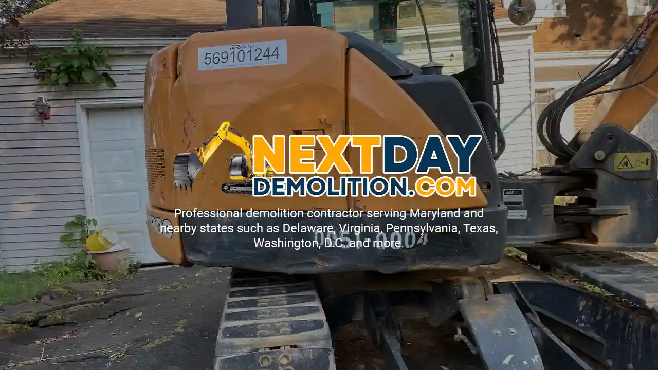 Next Day Demolition Company in Hagerstown, Maryland.