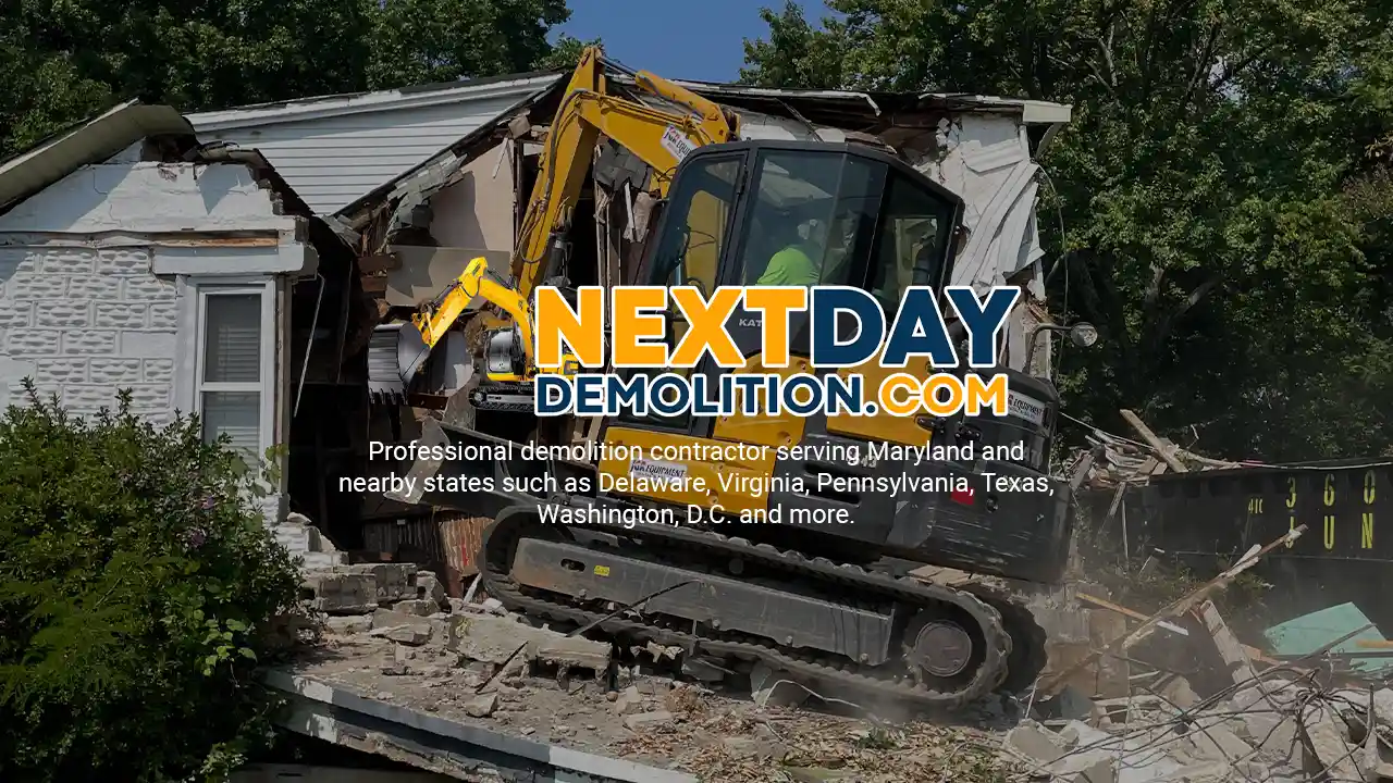 Next Day Demolition Company in Sharpsburg, Maryland.