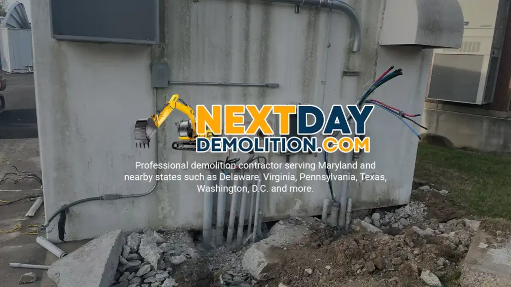 Demolition Company and Contractor in %customfield(geo-page-location)%, %customfield(town_state_abbreviation)%%customfield(state_abbreviation)% Disconnecting utility before proceeding in Mobile Home Demolition in Silver Spring, Maryland