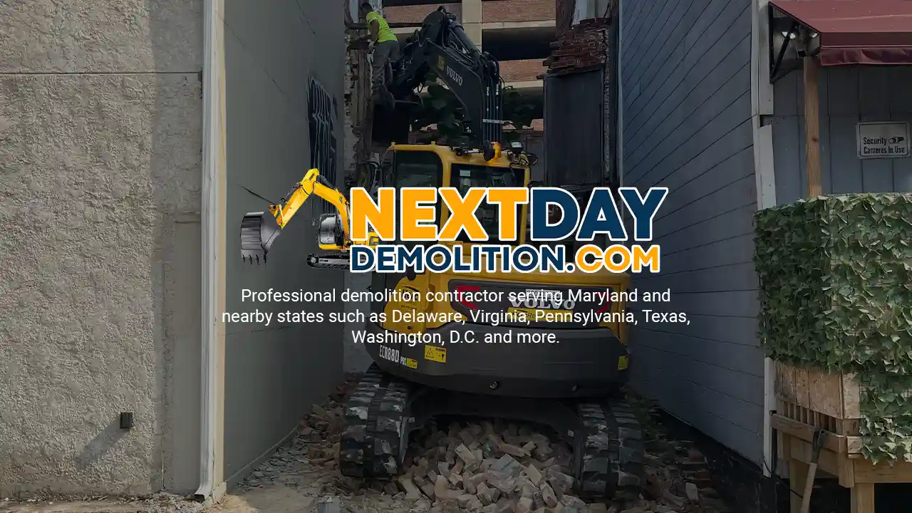 Next Day Demolition Company in Thurmont, Maryland.