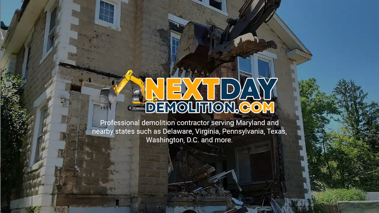 Next Day Demolition Company in Washington County, MD.