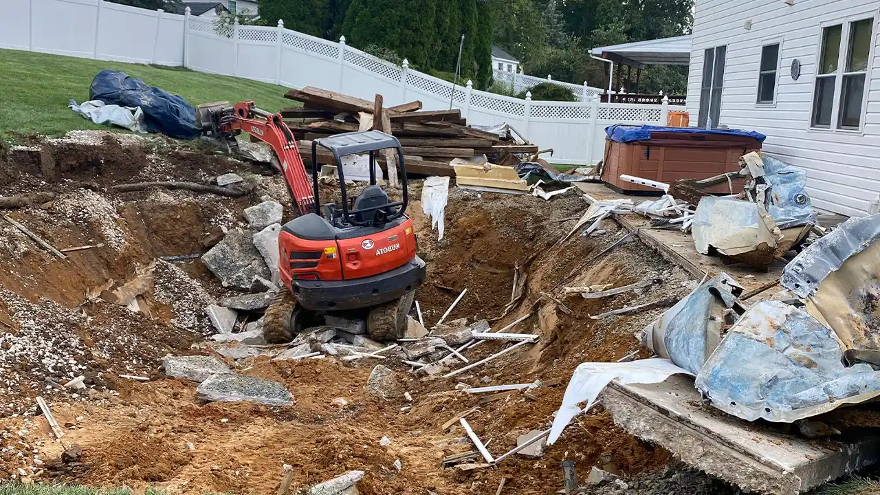 Demolition Company and Contractor in , We provide pool demolition services in Maryland, Virginia, Delaware, Washington D.C. and other nearby areas.